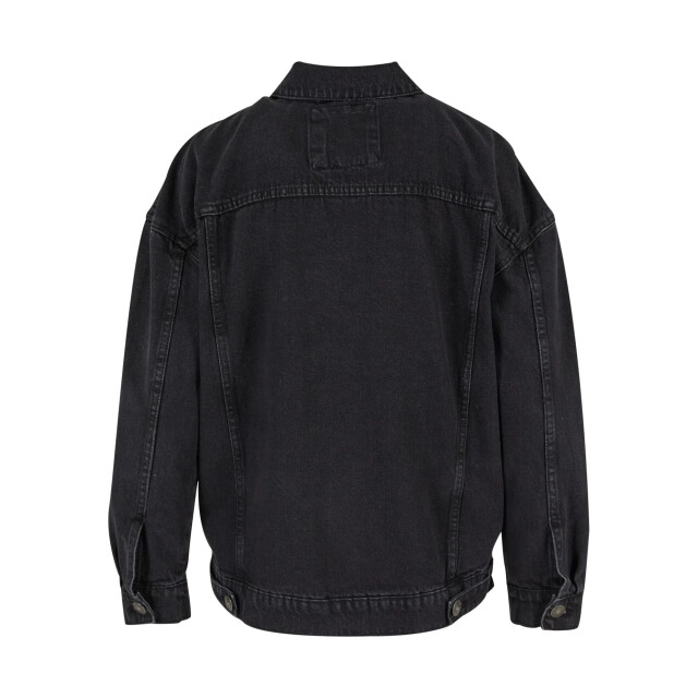 Urban Classics Dames 90s denim oversized jas UTTN1441_blackwash large