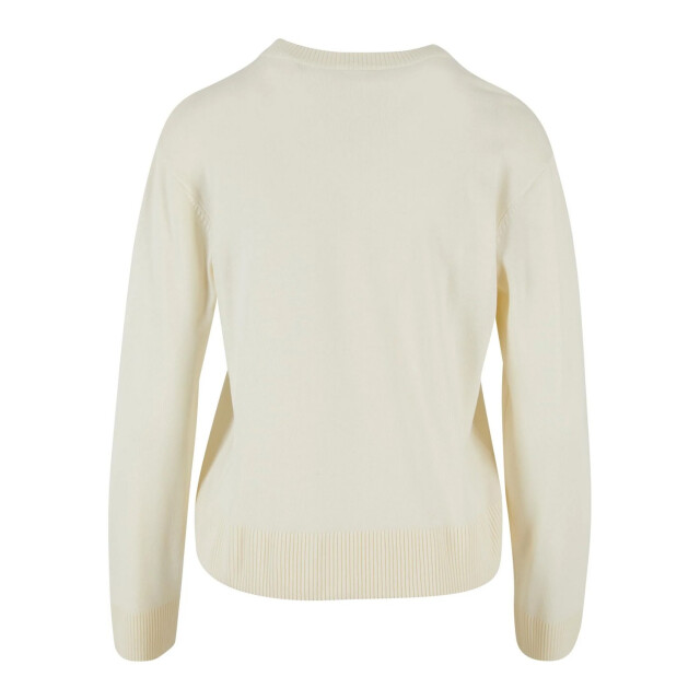 Urban Classics Dames gebreid sweatshirt met ronde hals UTTN1380_whitesand large