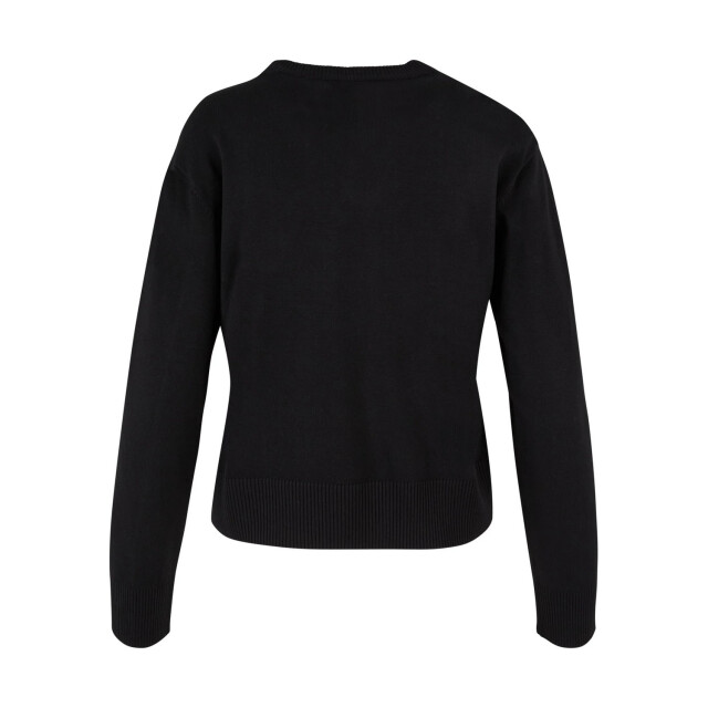 Urban Classics Dames gebreid sweatshirt met ronde hals UTTN1380_black large