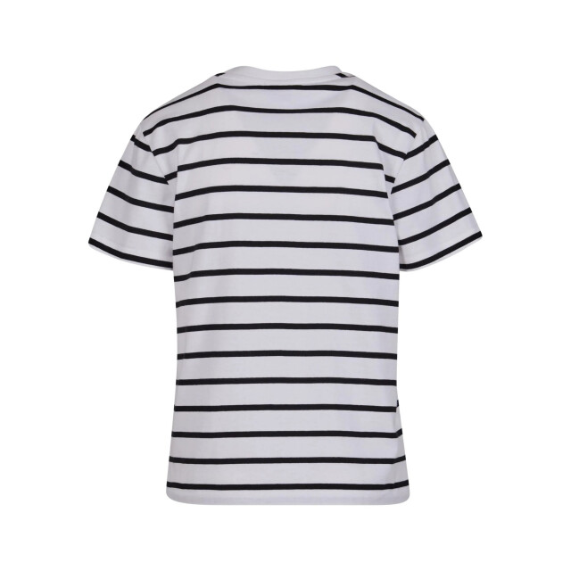 Urban Classics Dames gestreept boxy t-shirt UTTN1130_blackwhite large