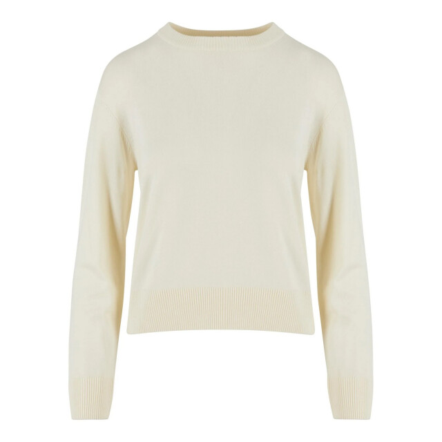 Urban Classics Dames gebreid sweatshirt met ronde hals UTTN1380_whitesand large