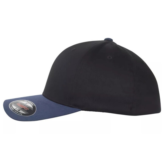 Flexfit Tweekleurige wooly combed baseball cap UTTN1361_blacknavy large