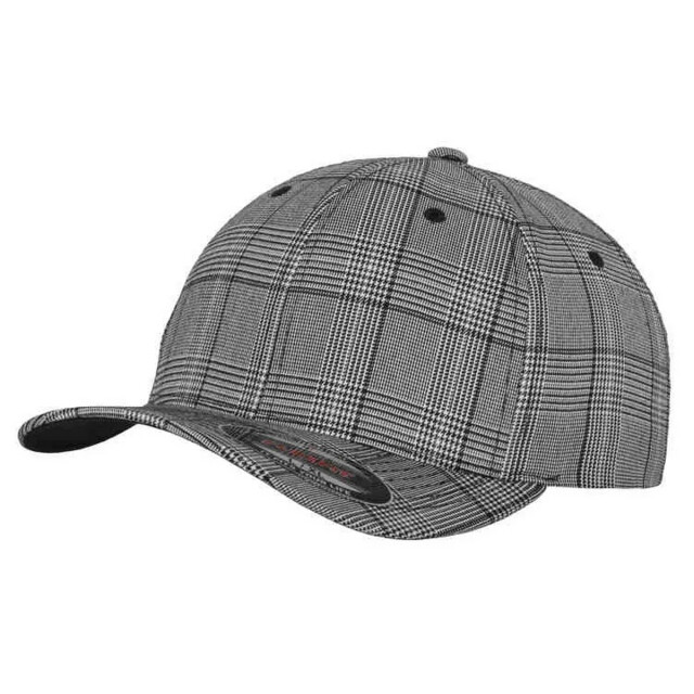 Flexfit Geruite glen plaid baseball cap UTTN1362_blackwhite large