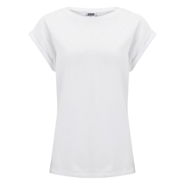 Urban Classics Dames pre-pack verlengd schouder t-shirt (set van 2) UTTN1382_whitebluepurple large