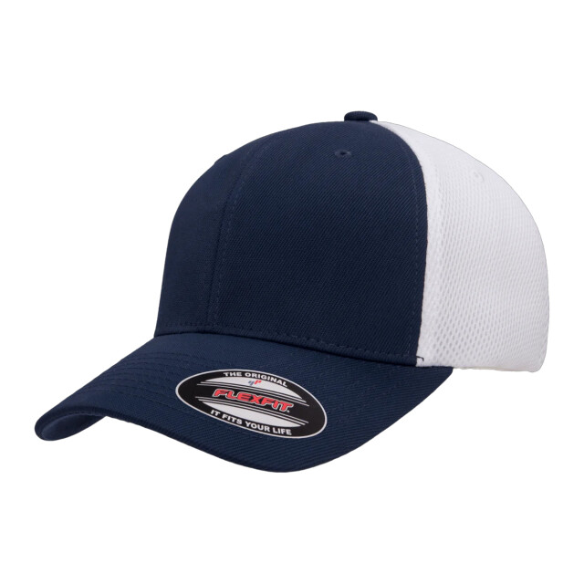 Flexfit Tweekleurige ultravezel & airmesh baseballpet UTTN1386_navywhite large