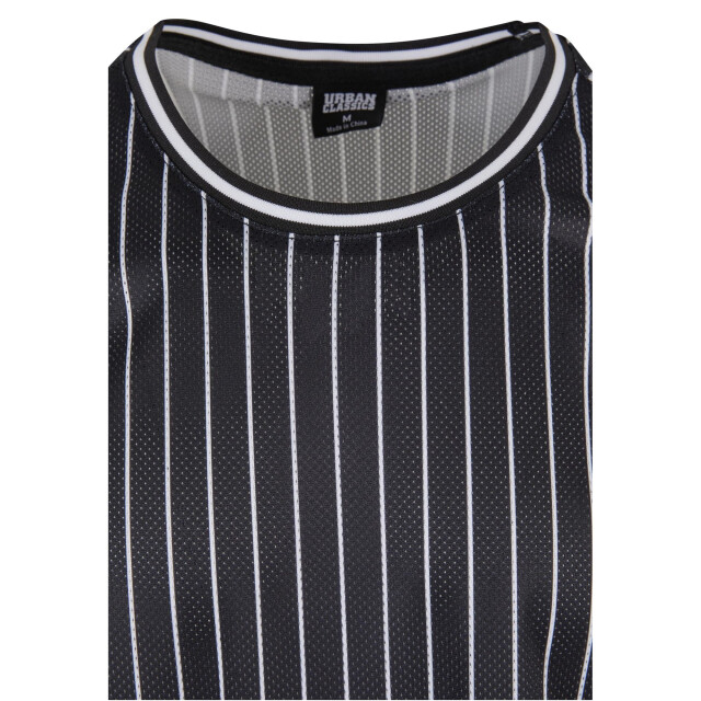 Urban Classics Heren gestreept mesh tanktop UTTN1119_blackwhite large