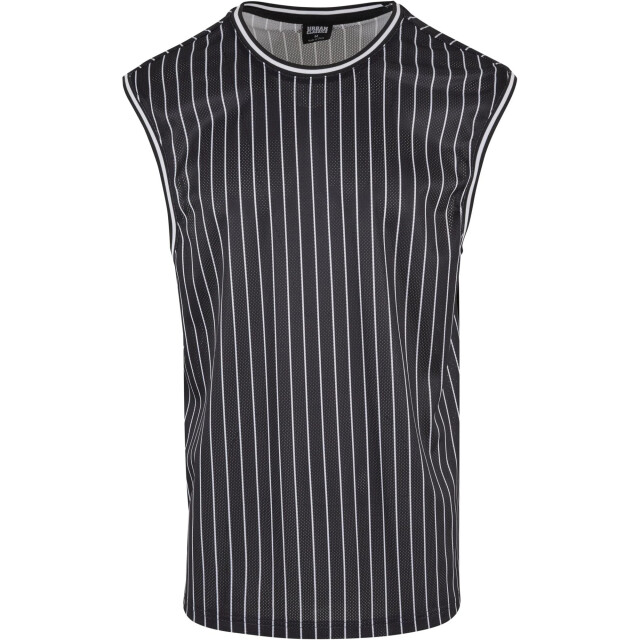 Urban Classics Heren gestreept mesh tanktop UTTN1119_blackwhite large