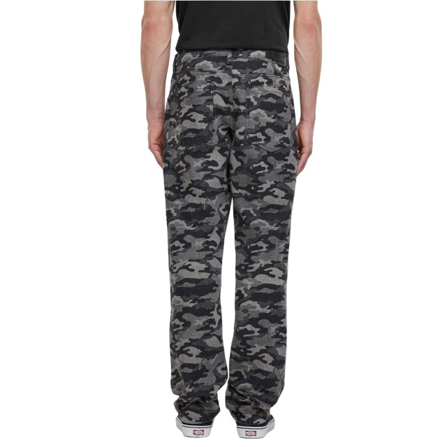 Urban Classics Heren laser camo jeans UTTN1370_black large