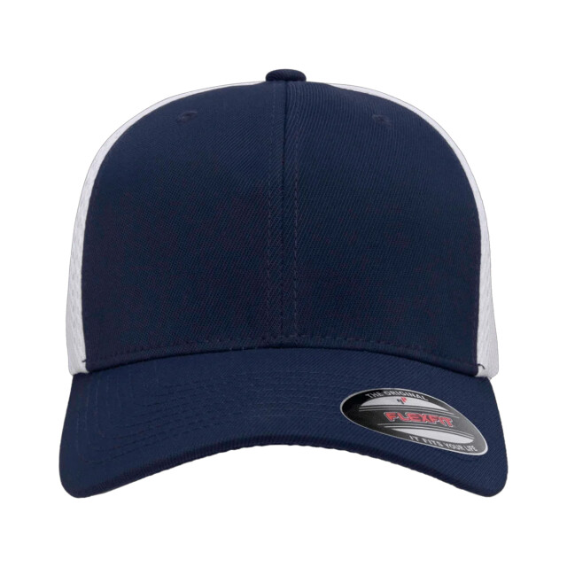 Flexfit Tweekleurige ultravezel & airmesh baseballpet UTTN1386_navywhite large