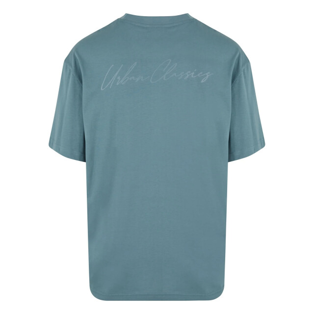 Urban Classics Heren signature logo tall t-shirt UTTN1320_dustyblue large