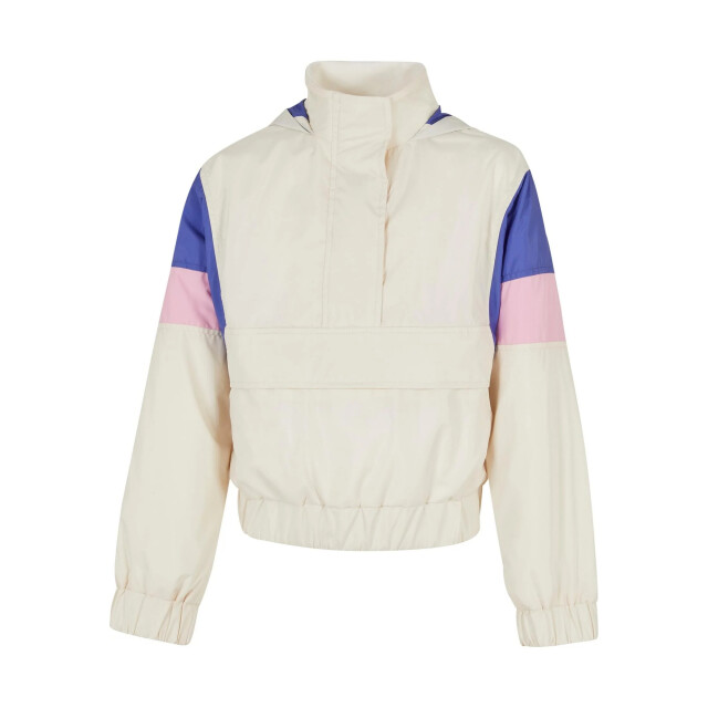 Urban Classics Meisjes 3 tone pull over jas UTTN1324_whitesandpurpledaygirlypink large