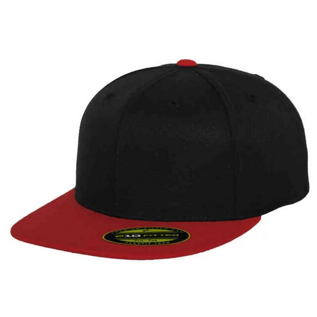 Flexfit Premium 210 tweekleurige gebreide baseballpet UTTN1364_blackred large