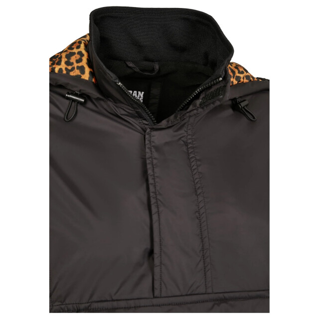 Urban Classics Dames pull over jas met luipaardprint UTTN1351_black large