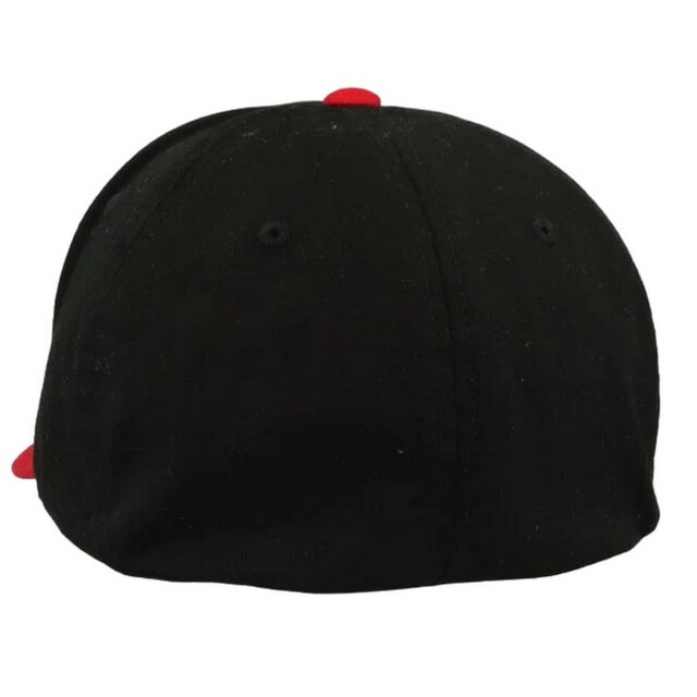 Flexfit Tweekleurige wooly combed baseball cap UTTN1361_blackred large
