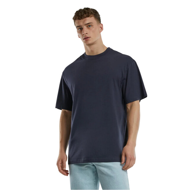 Urban Classics Heren signature logo tall t-shirt UTTN1320_navy large