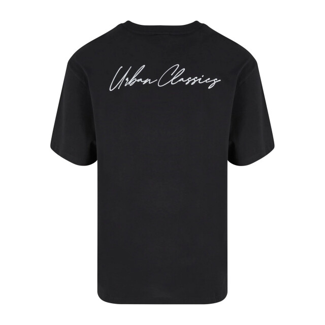 Urban Classics Heren signature logo tall t-shirt UTTN1320_black large