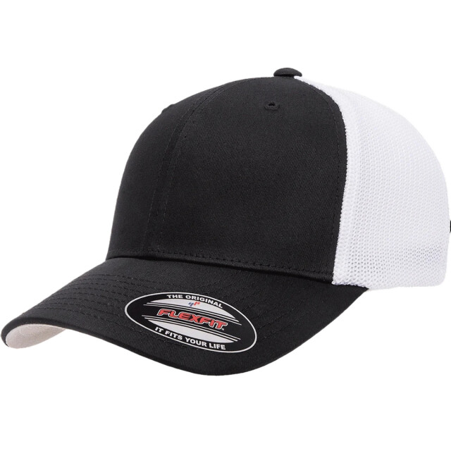 Flexfit Tweekleurige mesh trucker cap UTTN1321_blackwhite large