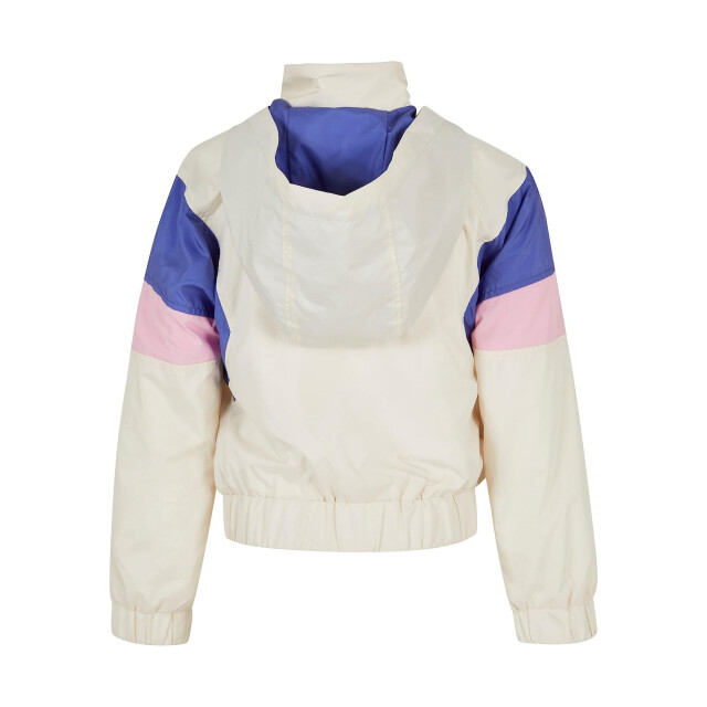 Urban Classics Meisjes 3 tone pull over jas UTTN1324_whitesandpurpledaygirlypink large