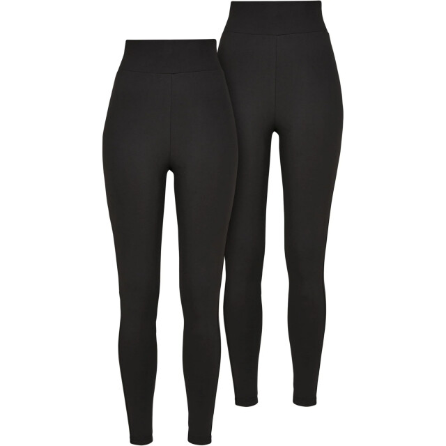Urban Classics Dames legging hoog rise (set van 2) UTTN1358_black large