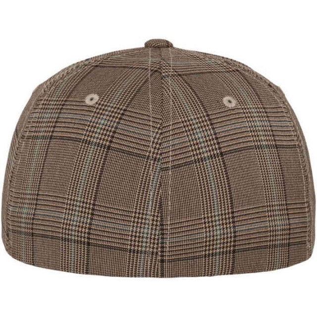 Flexfit Geruite glen plaid baseball cap UTTN1362_brownkhakigreen large