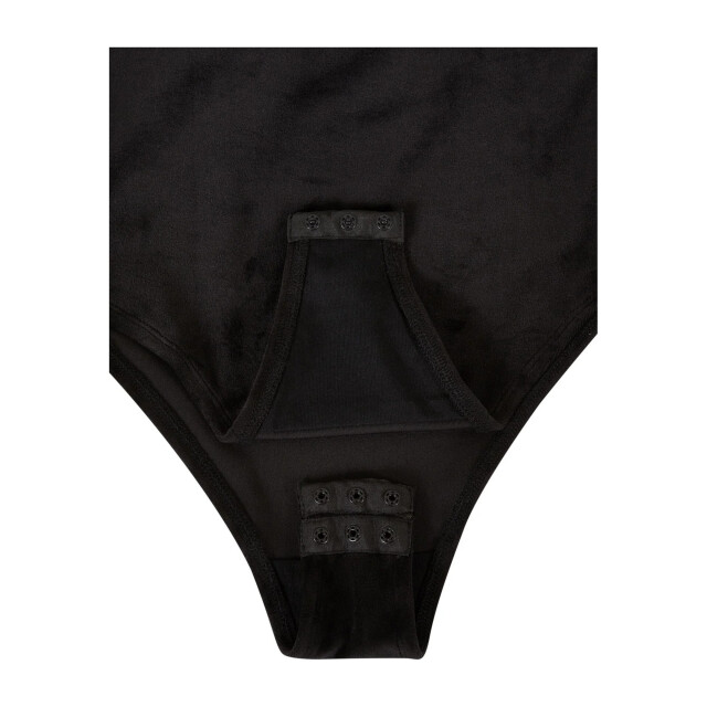 Urban Classics Dames uitgesneden fluwelen schildpadhals bodysuit UTTN1301_black large