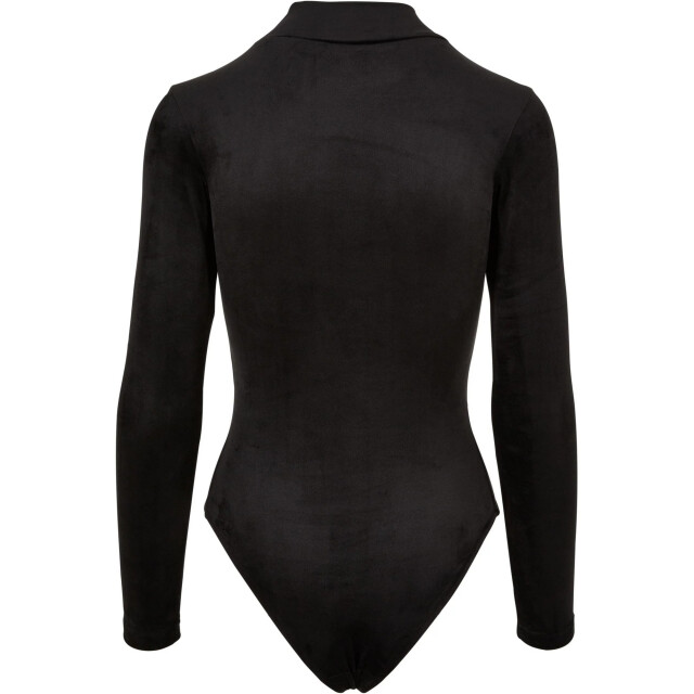 Urban Classics Dames uitgesneden fluwelen schildpadhals bodysuit UTTN1301_black large