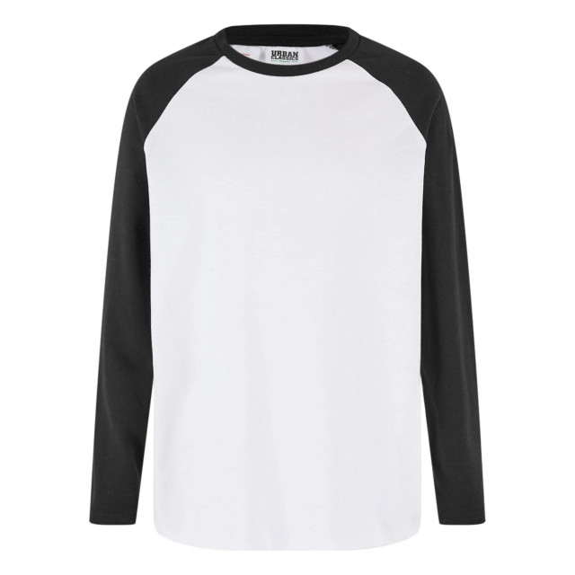 Urban Classics Jongens bio oversized raglan t-shirt UTTN1090_whiteblack large