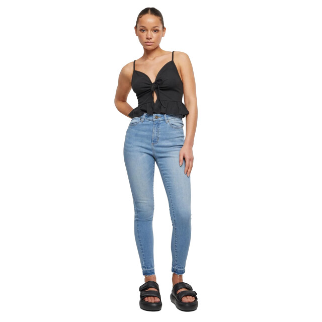 Urban Classics Dames gerimpelde wafel piqué top UTTN1086_black large
