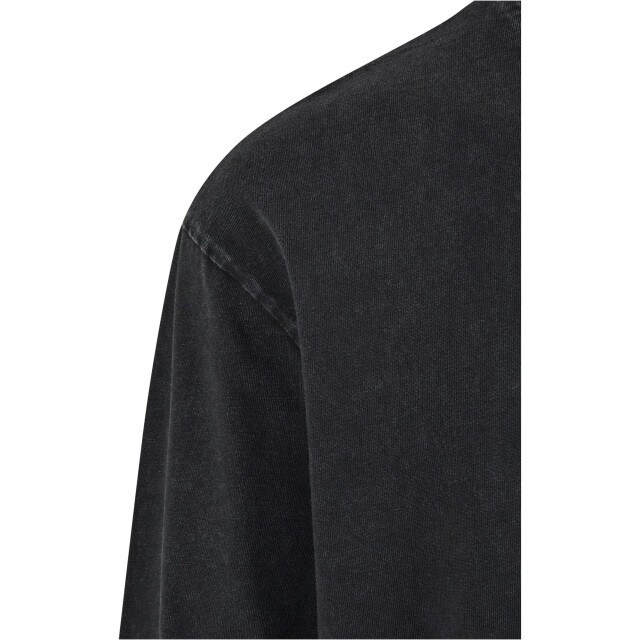 Urban Classics Heren zuur gewassen zwaargewicht boxy top met lange mouwen UTTN1292_black large