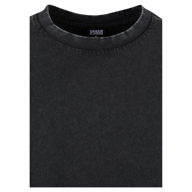 Urban Classics Heren zuur gewassen zwaargewicht boxy top met lange mouwen UTTN1292_black large