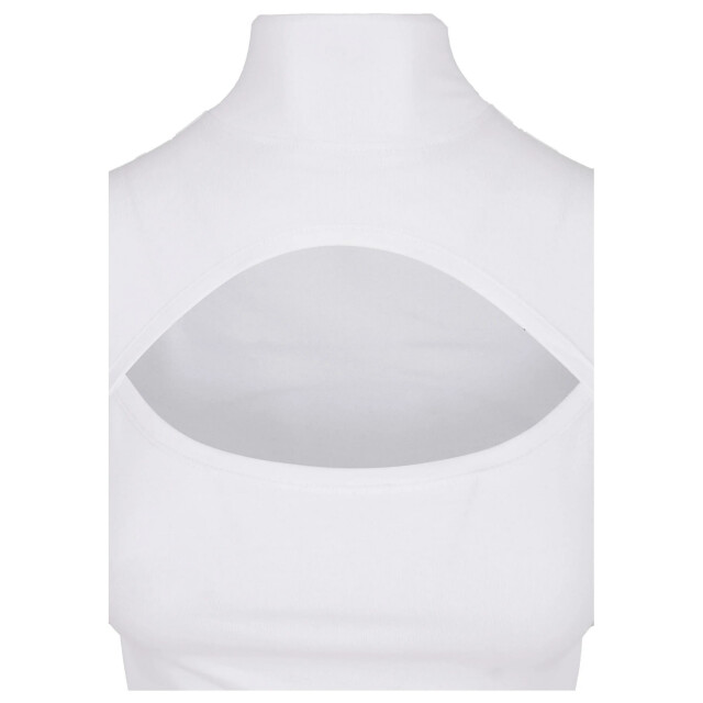 Urban Classics Dames uitgesneden schildpadhals top met lange mouwen UTTN1267_white large