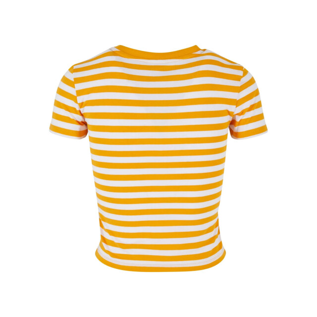 Urban Classics Dames gestreept kort t-shirt UTTN1256_whitemagicmango large