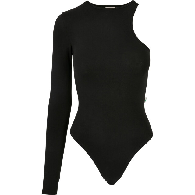 Urban Classics Dames asymmetrische organic stretch bodysuit UTTN1266_black large