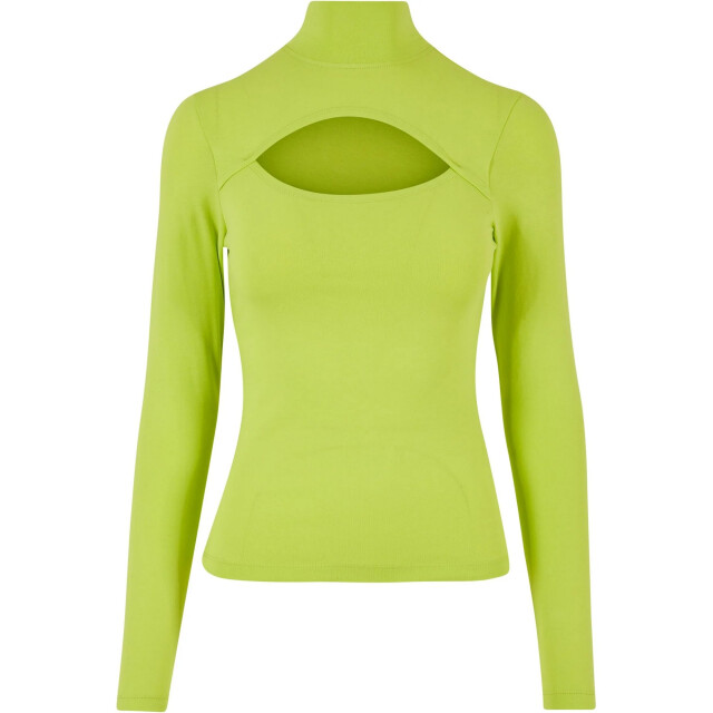 Urban Classics Dames uitgesneden schildpadhals top met lange mouwen UTTN1267_frozenyellow large