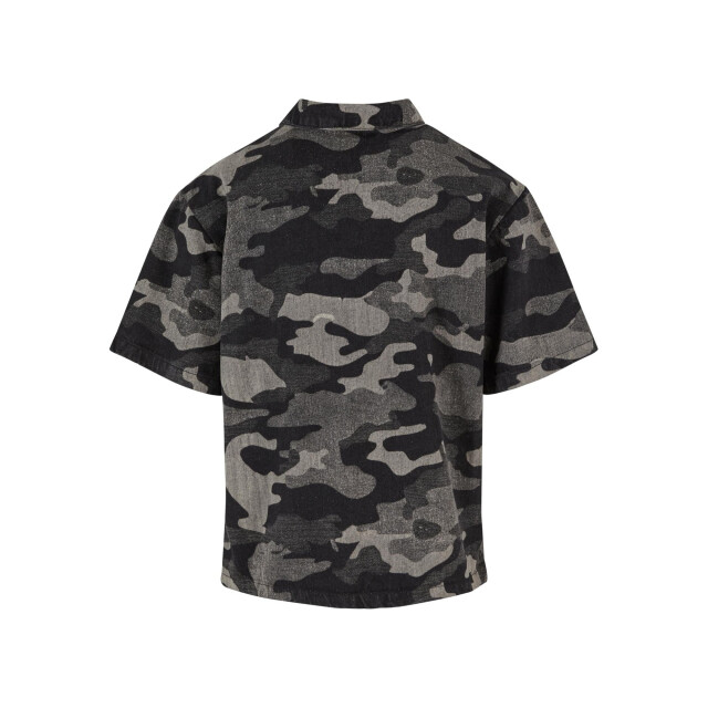 Urban Classics Heren laser camo boxy overhemd UTTN1258_black large