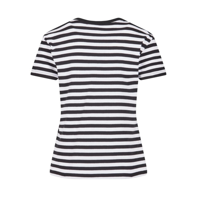 Urban Classics Dames gestreept normaal t-shirt UTTN1265_whiteblack large