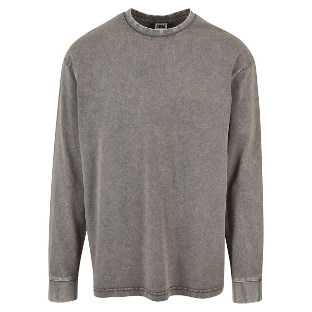 Urban Classics Heren zuur gewassen zwaargewicht boxy top met lange mouwen UTTN1292_asphalt large