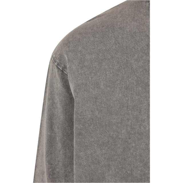 Urban Classics Heren zuur gewassen zwaargewicht boxy top met lange mouwen UTTN1292_asphalt large