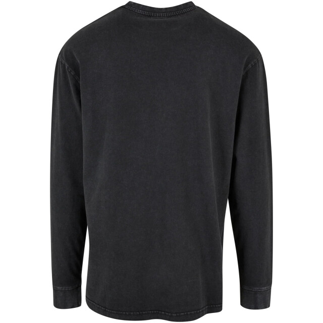 Urban Classics Heren zuur gewassen zwaargewicht boxy top met lange mouwen UTTN1292_black large