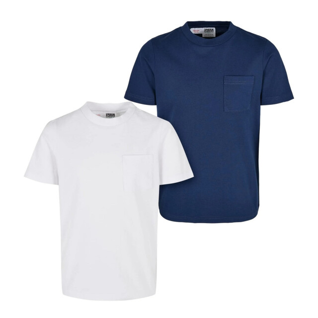 Urban Classics Jongens basic organic katoenen borstzak t-shirt (set van 2) UTTN1281_whitedarkblue large