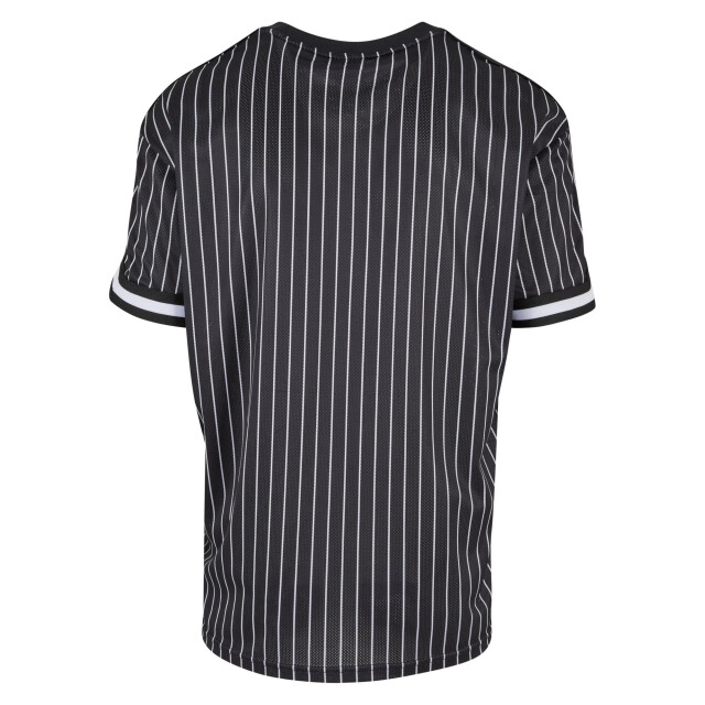 Urban Classics Heren gestreept mesh oversized t-shirt UTTN1248_blackwhite large