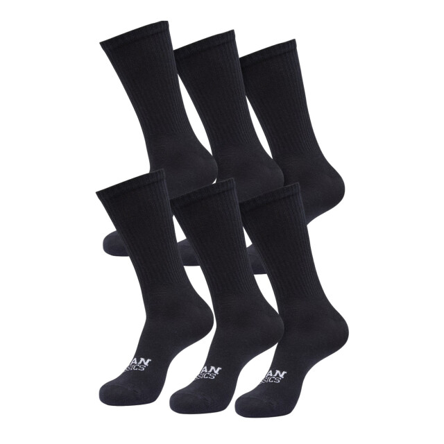 Urban Classics Heren eenvoudig plat gebreide sokken (set van 6) UTTN1284_black large