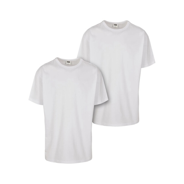 Urban Classics Heren basis organisch katoenen t-shirt (set van 2) UTTN1239_whitewhite large