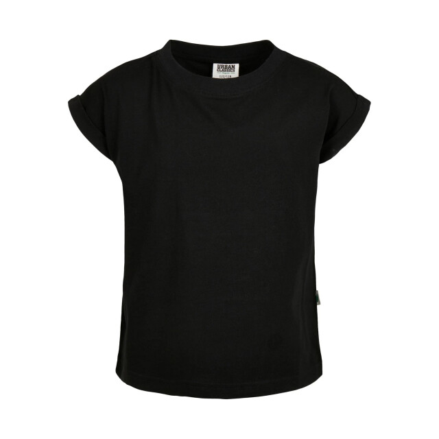 Urban Classics Meisjes biologisch verlengd schouder t-shirt UTTN1003_black large