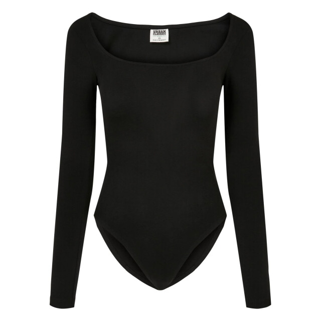 Urban Classics Dames biologische bodysuit met lange mouwen UTTN1226_black large