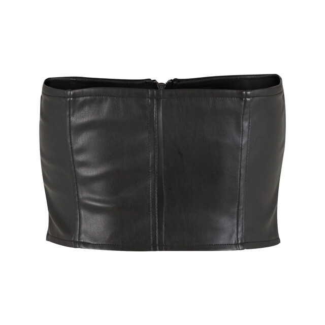 Urban Classics Dames bandeau top van synthetisch leer UTTN1232_black large