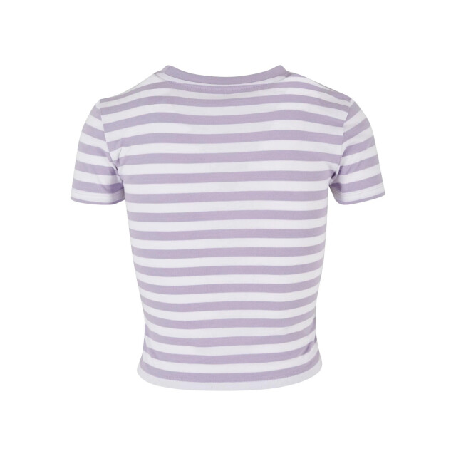 Urban Classics Dames gestreept kort t-shirt UTTN1256_whitedustylilac large