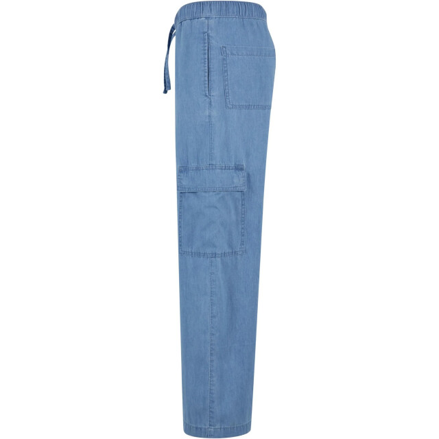Urban Classics Dames denim lichtgewicht cargo broek UTTN1208_skybluewashed large