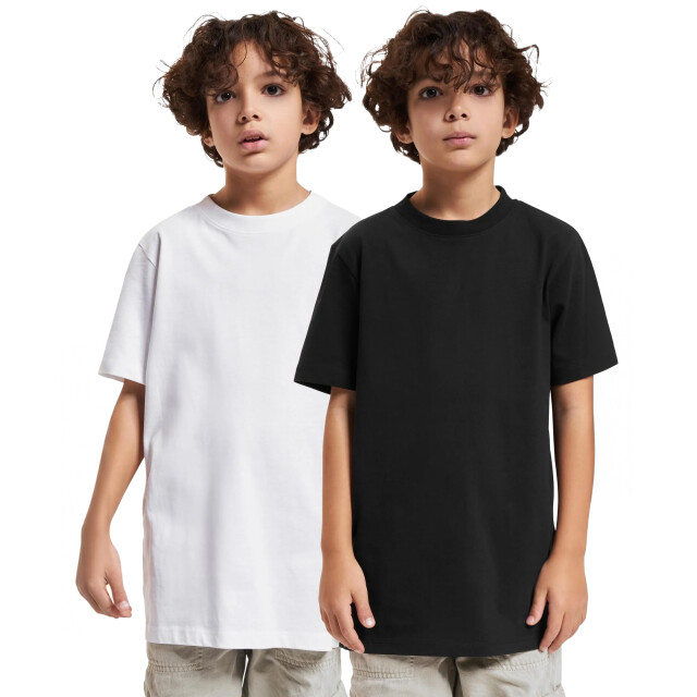 Urban Classics Jongens basic t-shirt (set van 2) UTTN1218_whiteblack large