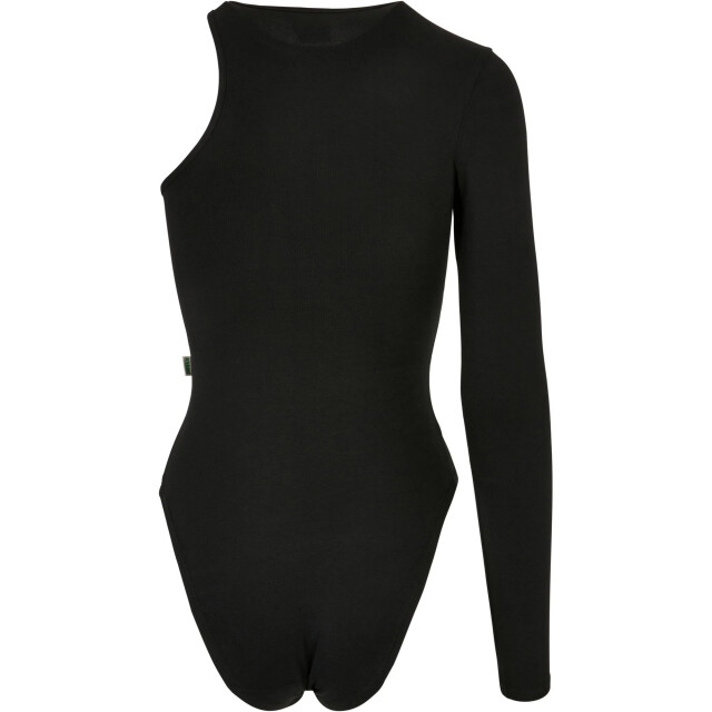 Urban Classics Dames asymmetrische organic stretch bodysuit UTTN1266_black large
